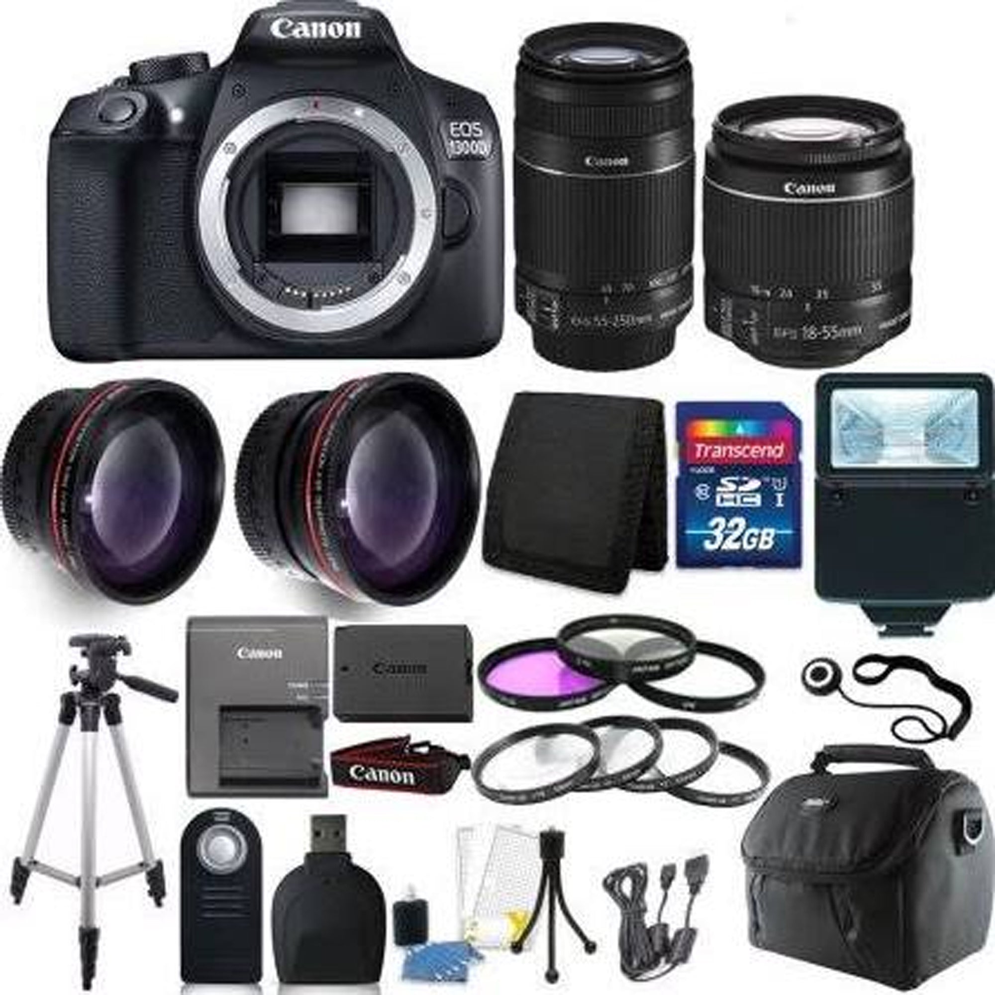 Canon EOS Rebel T6/2000D DSLR Camera Bundle with 18-55mm & 55-250mm Lenses - Perfect for Photography Enthusiasts, Travel & Portrait Shooting