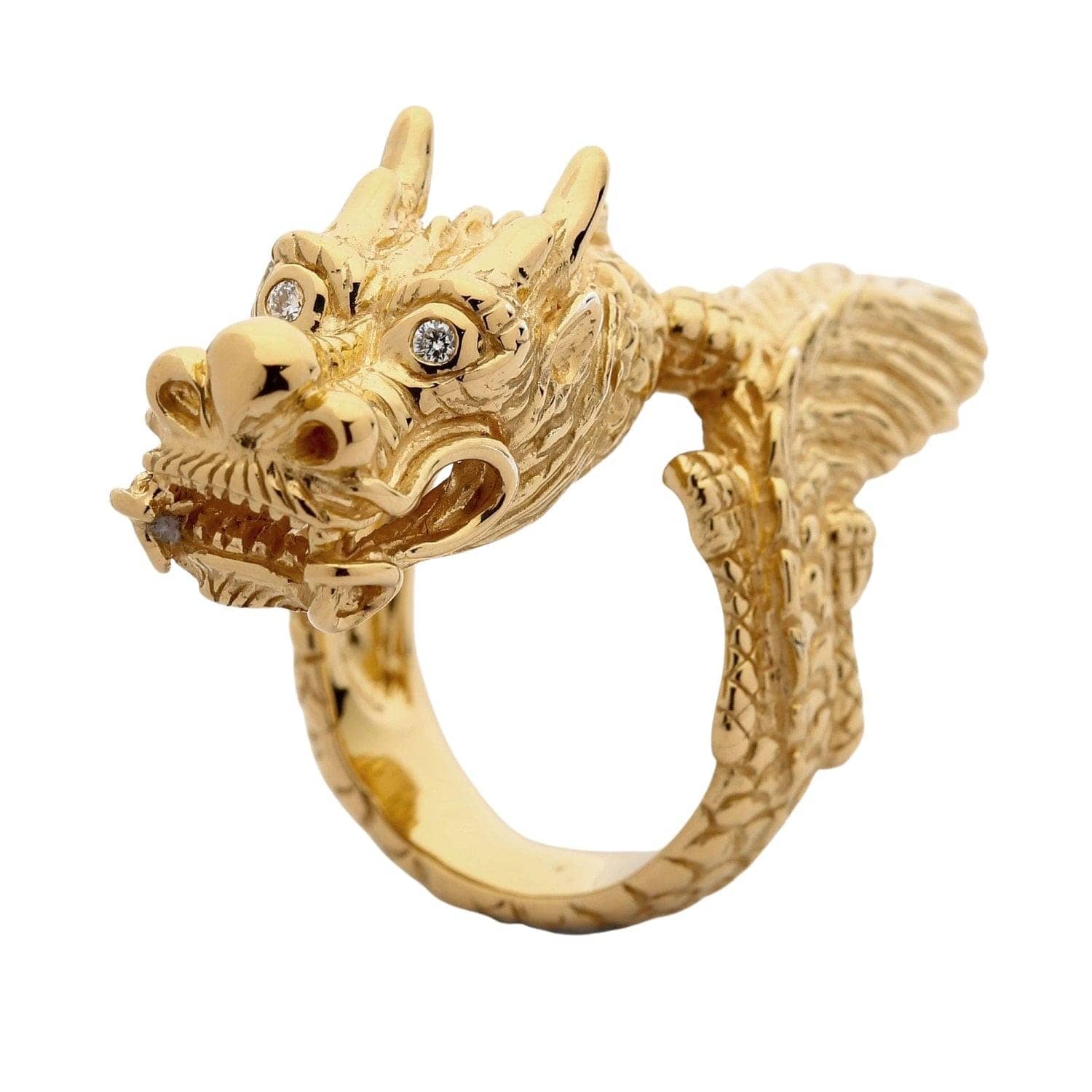 14K Yellow Gold Dragon Ring for Men & Women - Elegant Jewelry Gift for Birthday, Anniversary & Special Occasions