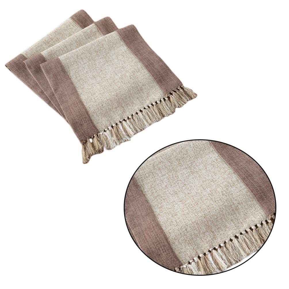 LIOOBO Embroidered Jute Table Runner - Rustic Double Layer Tablecloth for Wedding, Party, Coffee Table & Board Game Decor | Elegant Placemat & Table Cover for Home & Events