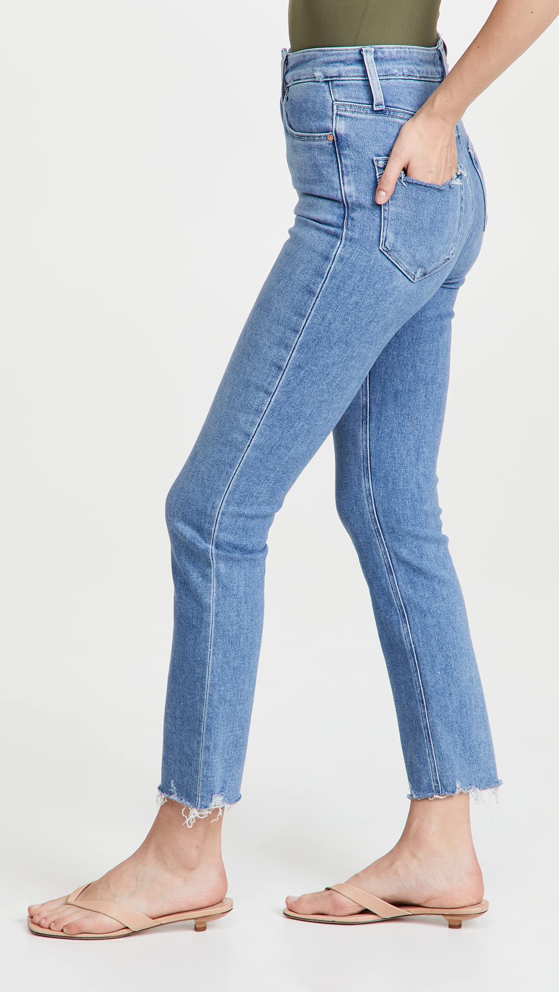 PAIGE Women's Ultra High Rise Cindy Distressed Skinny Jeans - Stretch Denim for Comfort | Perfect for Casual Outings & Date Nights