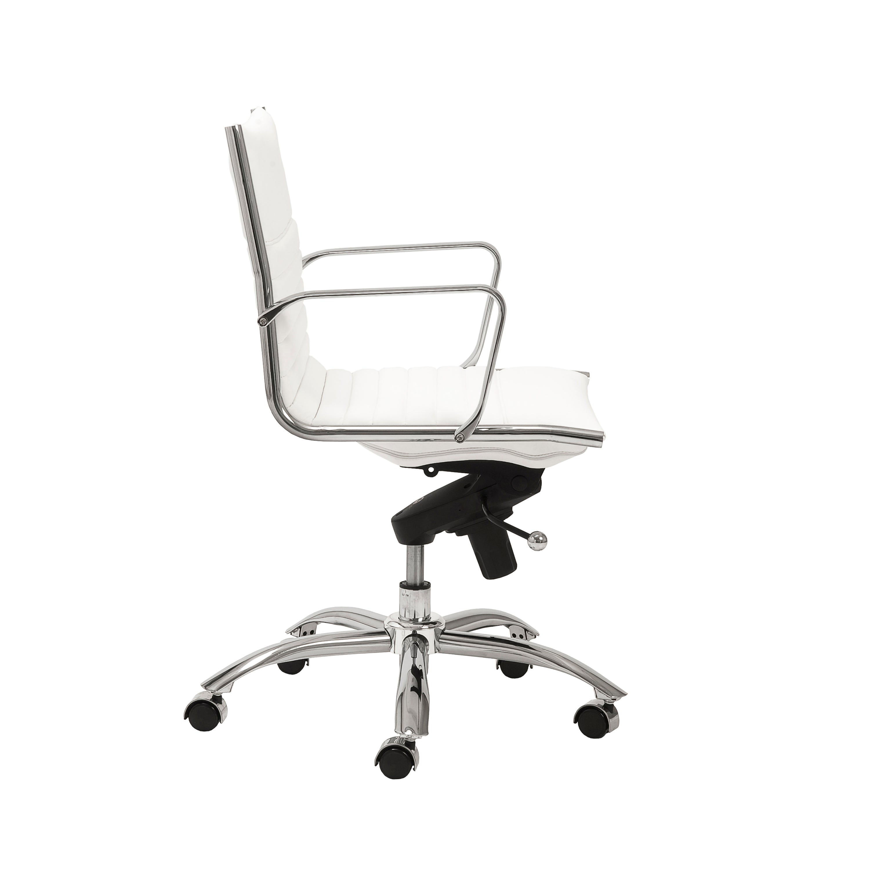 Dirk Low Back Office Chair with Chromed Steel Base - Ergonomic Mesh Desk Chair for Home & Office Workspaces - Perfect for Long Hours of Computer Work, Gaming, and Study Sessions