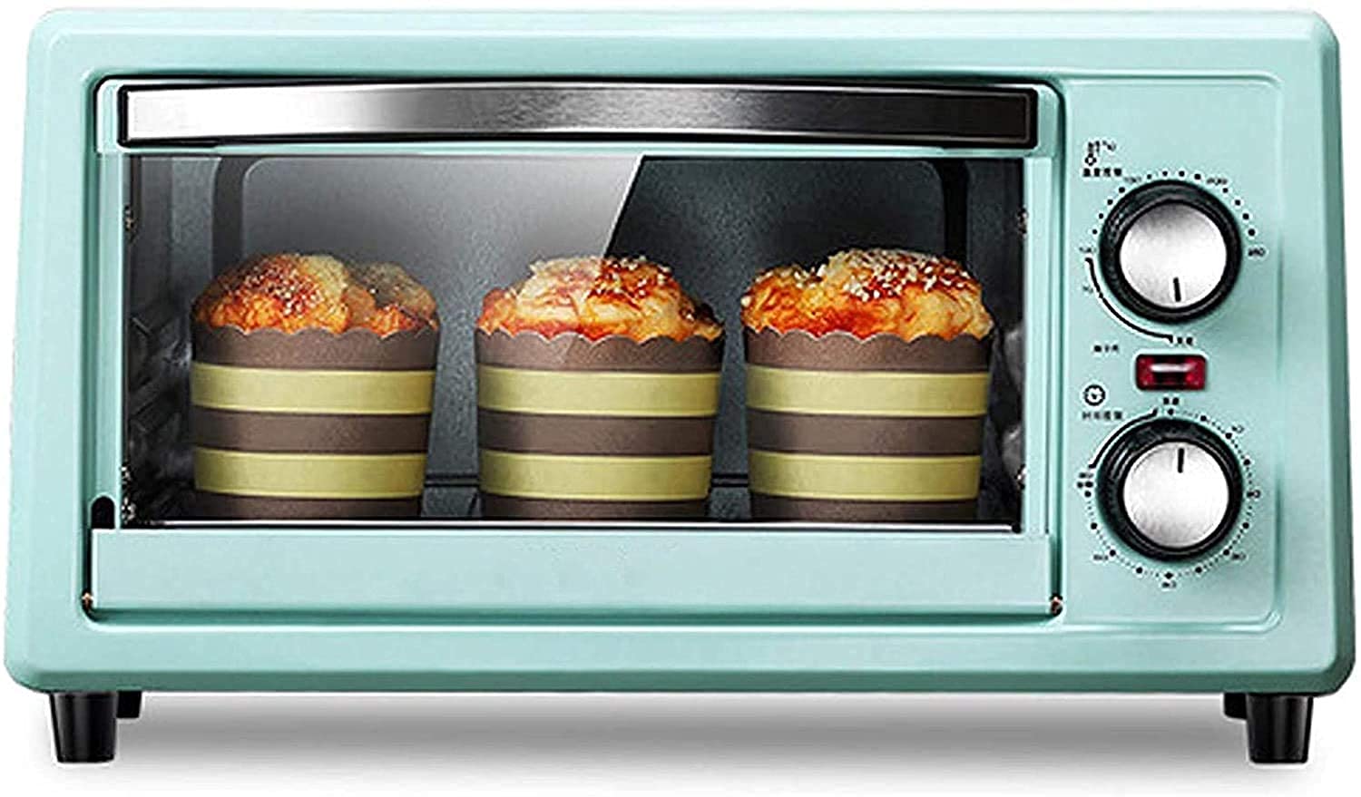 11L Pink Automatic Mini Electric Oven for Baking - Household Small Oven with Multi-Function for Cakes, Sweet Potatoes & More | Perfect for Home Baking, Quick Snacks & Small Kitchen Spaces