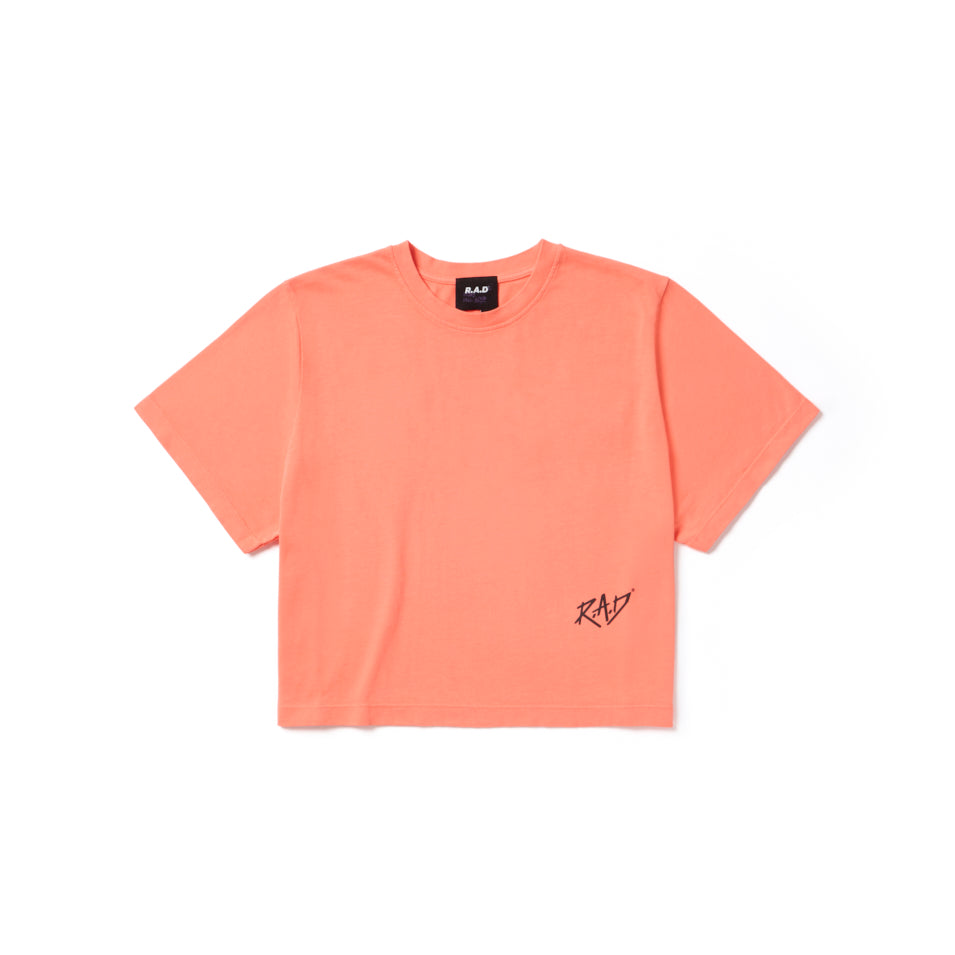 SKETCH CROP FLUORO ORANGE Women's Fashion Crop Top - Perfect for Summer Outfits, Beach Wear & Casual Street Style