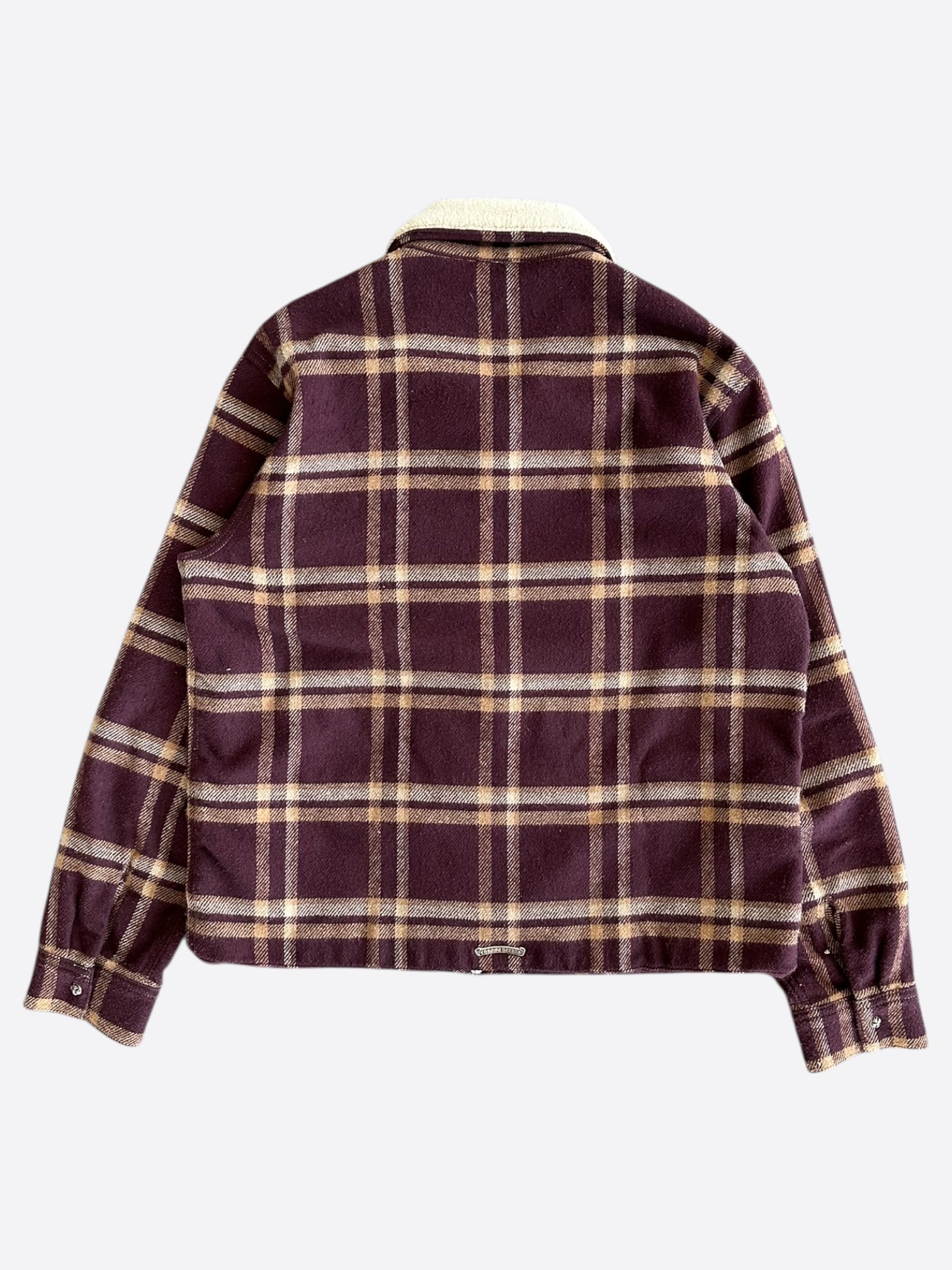 Chrome Hearts Black & Red Plaid Sherpa Jacket for Men & Women - Warm Fleece Lined Winter Coat for Outdoor Activities & Streetwear Fashion