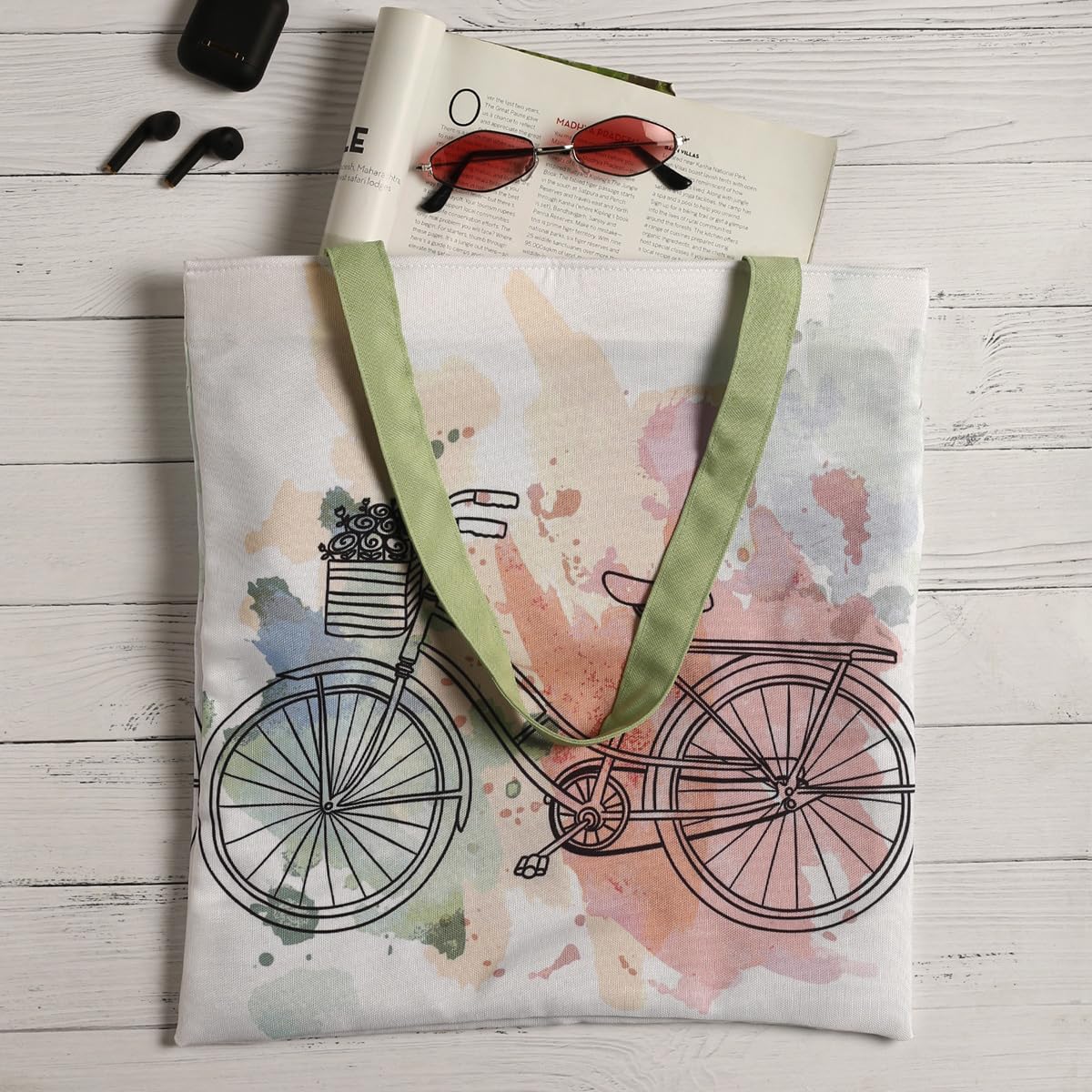 Stylish Purple Tree Printed Canvas Tote Bag for Women - Lightweight & Durable Reusable Shopping Bag, Perfect for Work, Beach & Grocery TBAG00422