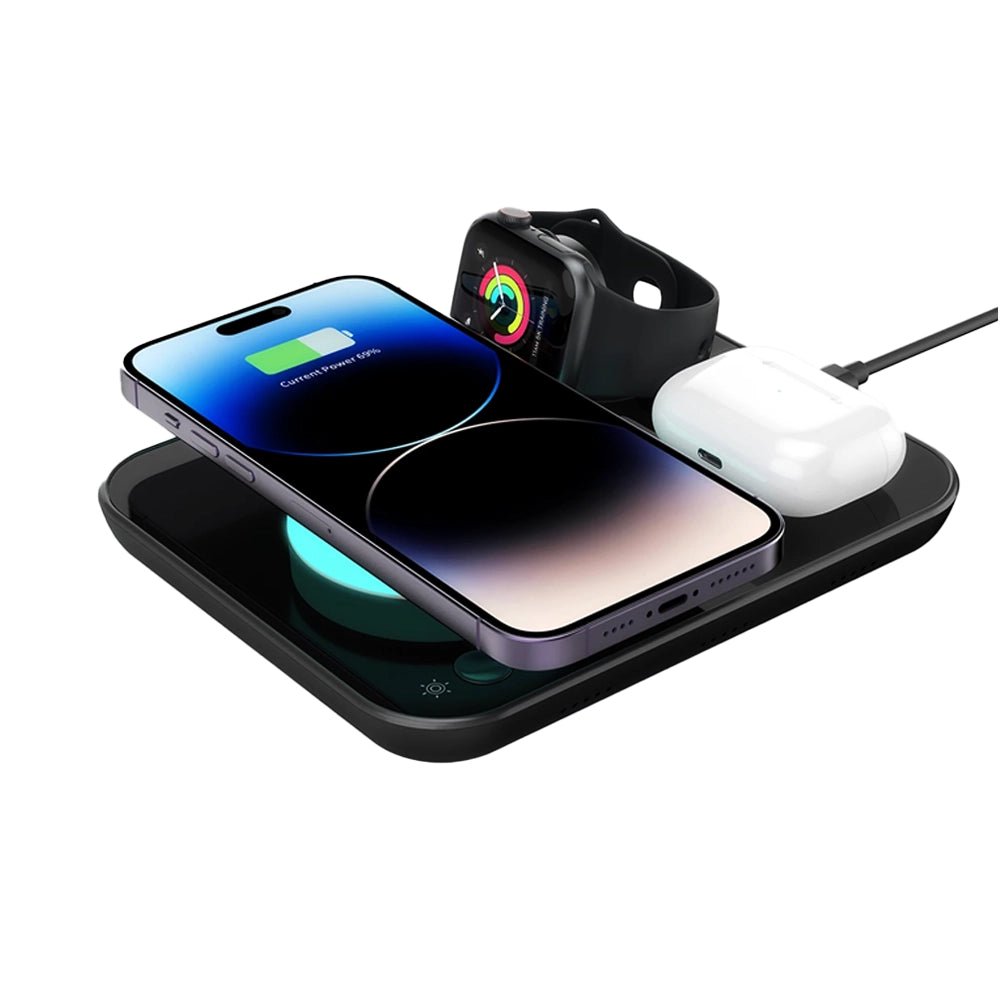 LuminHub ArcStation MagSafe 4-in-1 Wireless Charger for iPhone 15/14/13, Apple Watch, AirPods - Fast Charging Stand for Home, Office & Nightstand