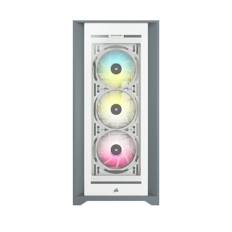 Corsair iCUE 5000X RGB Tempered Glass Mid Tower ATX PC Case - White | High Airflow Design with 3 RGB Fans | Perfect for Gaming Rigs & Workstation Builds