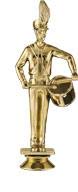 Custom Engraved Red Stars Marching Band Drummer Trophy Award - Personalized Music Competition Prize for Drummers, Band Performances & School Achievements