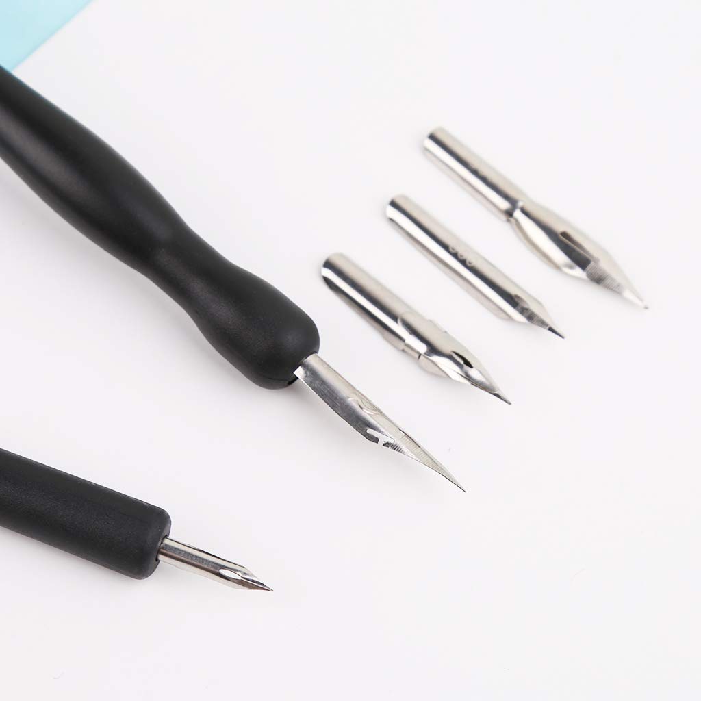 Keaiduoa Manga Dip Pen Holder Set with 5 Nibs - Professional Comic Drawing, Painting & Calligraphy Kit for Artists, Illustrators & Beginners | Perfect for Manga Art, Sketching & Hand Lettering