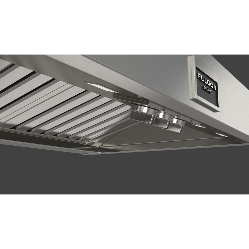Fulgor Milano 36-Inch 1000 CFM Professional Stainless Steel Under Cabinet Range Hood with Knob Control (F6PH36DS1) - Perfect for Modern Kitchens & High-Heat Cooking