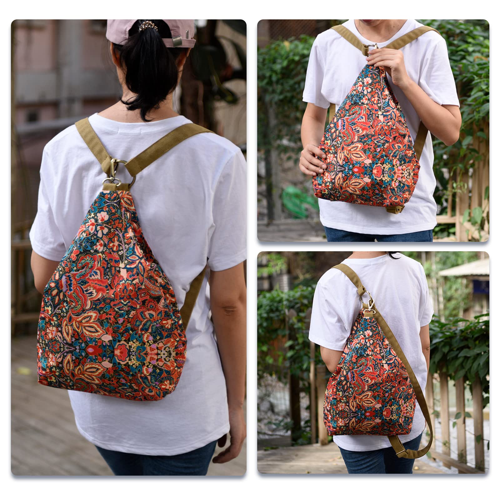Bohemian Style Black Butterfly Women's Backpack - Fashionable Small Casual Daypack & Purse for Travel, Work & College (Red)