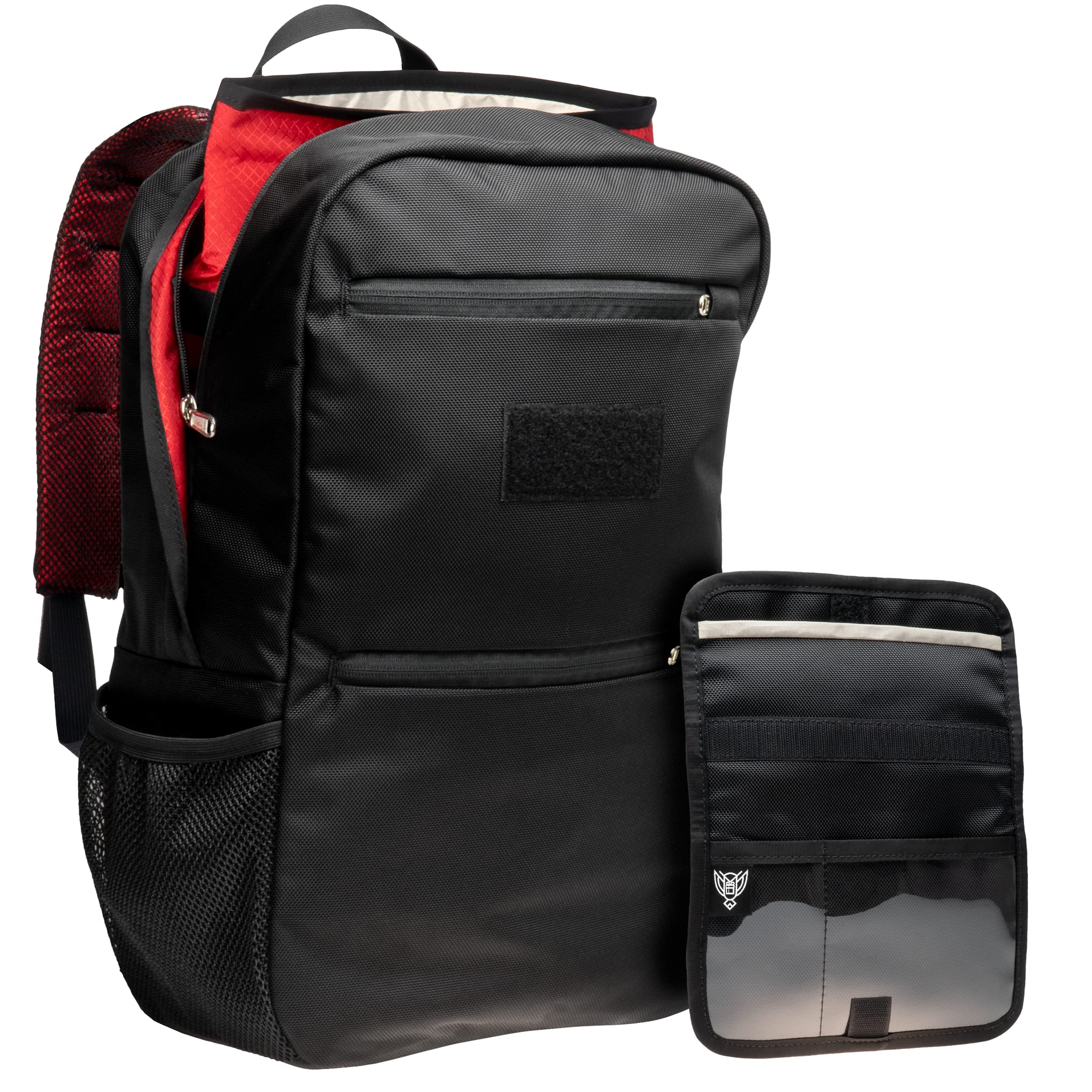 Xecutive Transport Faraday Backpack & Small LITE Faraday Bag Combo with Shoulder Strap - Anti-Tracking & Hacking Protection - Red - Perfect for Travel, Commuting & Digital Security