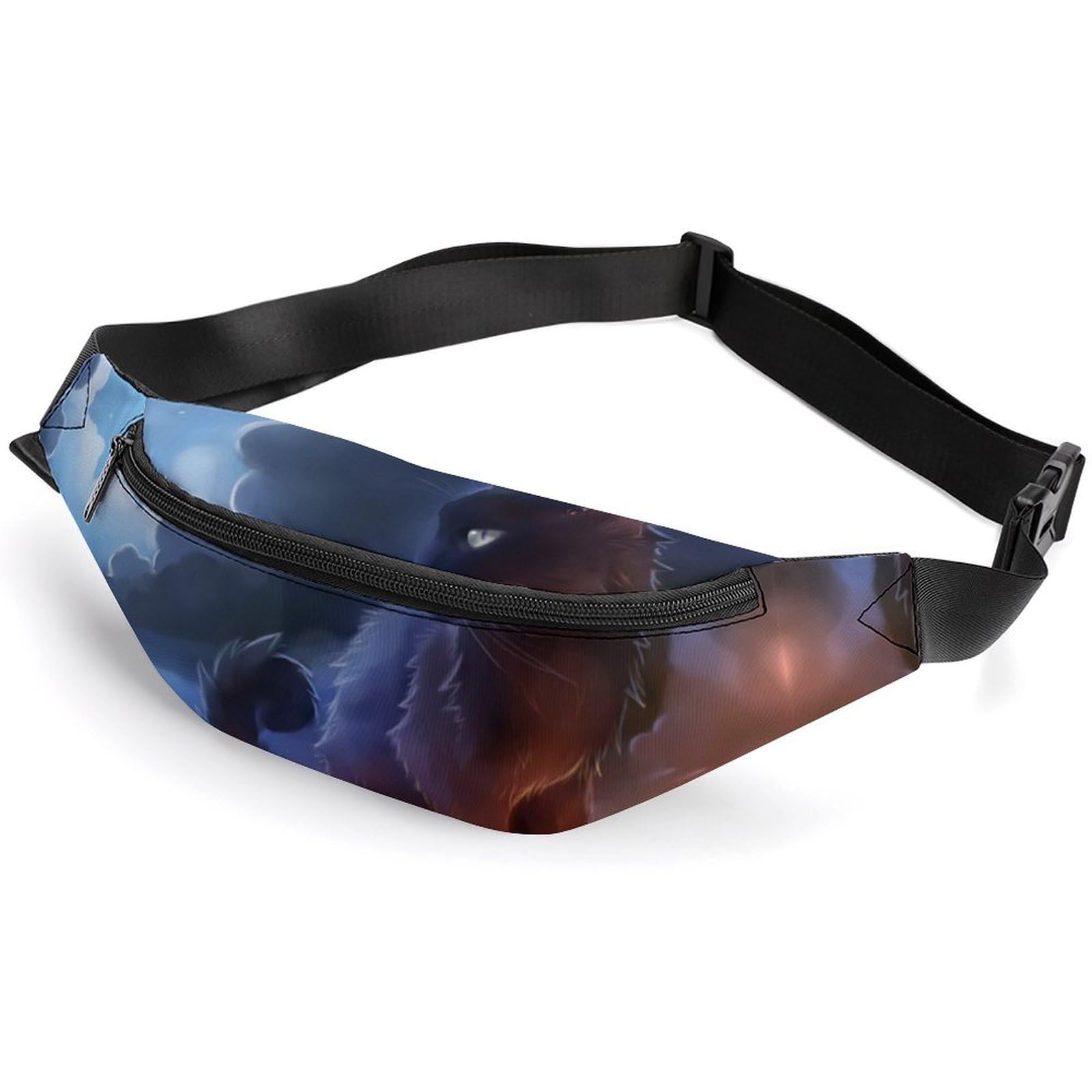 Cat Warrior Unisex Adjustable Waist Pack - Crossbody Fanny Pack for Travel, Hiking & Walking - Perfect for Outdoor Adventures & Daily Use