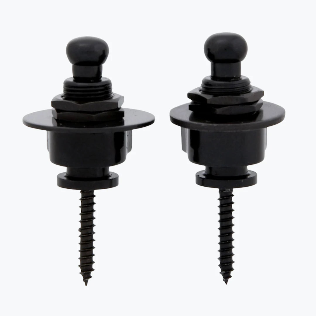 Allparts AP 0680 003 Economy Strap Lock System Black - Secure Guitar Strap Locks for Musicians | Perfect for Electric & Acoustic Guitars, Live Performances & Studio Sessions