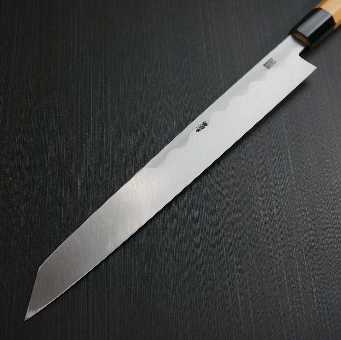 Premium Yoshihiro Ao Namiuchi Blue #1 Kiritsuke Yanagiba Knife - High-Carbon Japanese Sushi & Sashimi Chef Knife for Professional Kitchen & Home Cooking