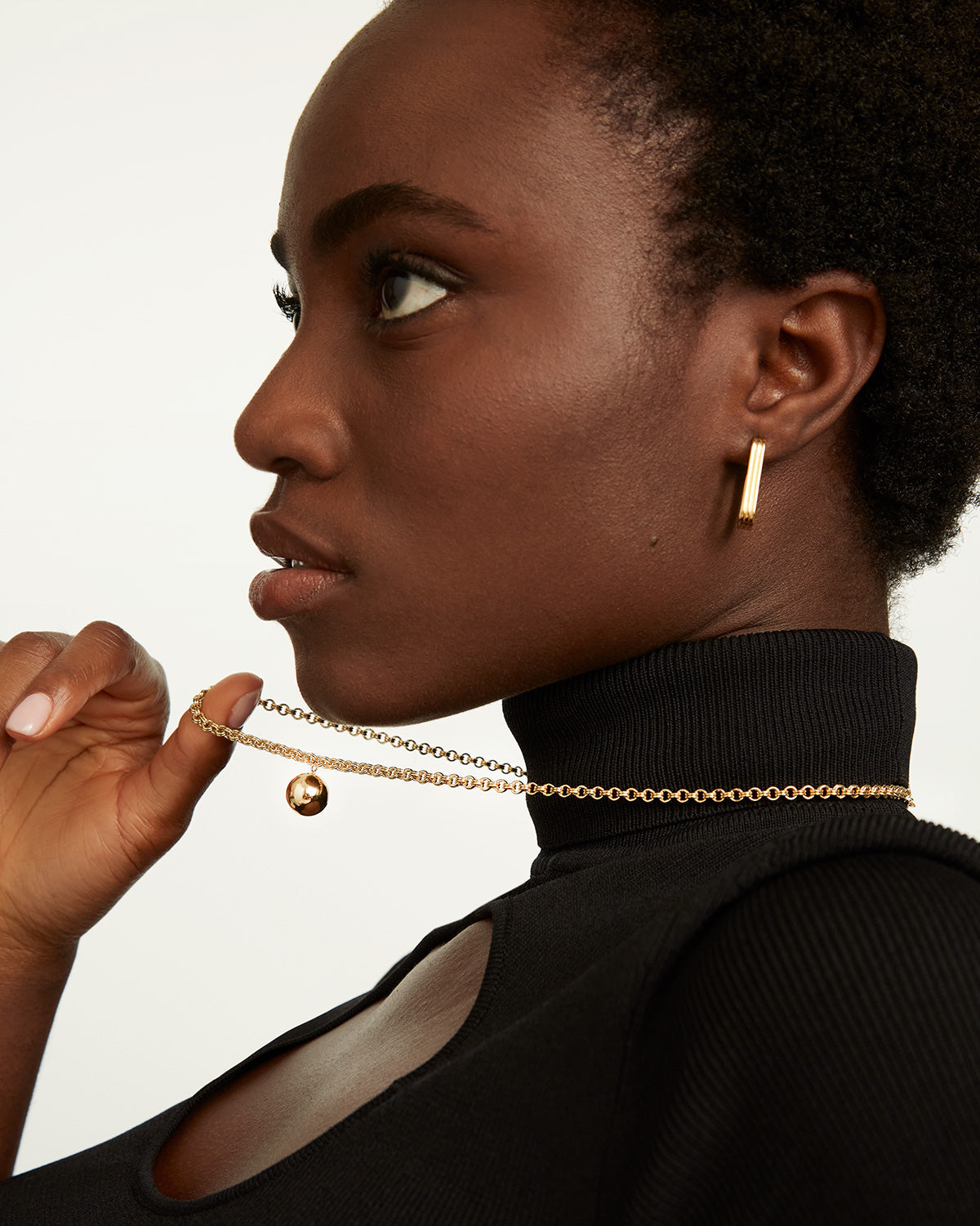 GRID 1 Super Future Gold Necklace - 18K Gold Plated Trendy Chain for Women - Perfect for Parties, Weddings & Everyday Elegance