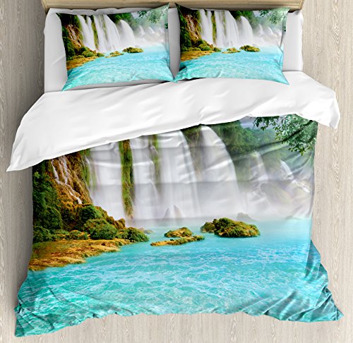 Turquoise Green White