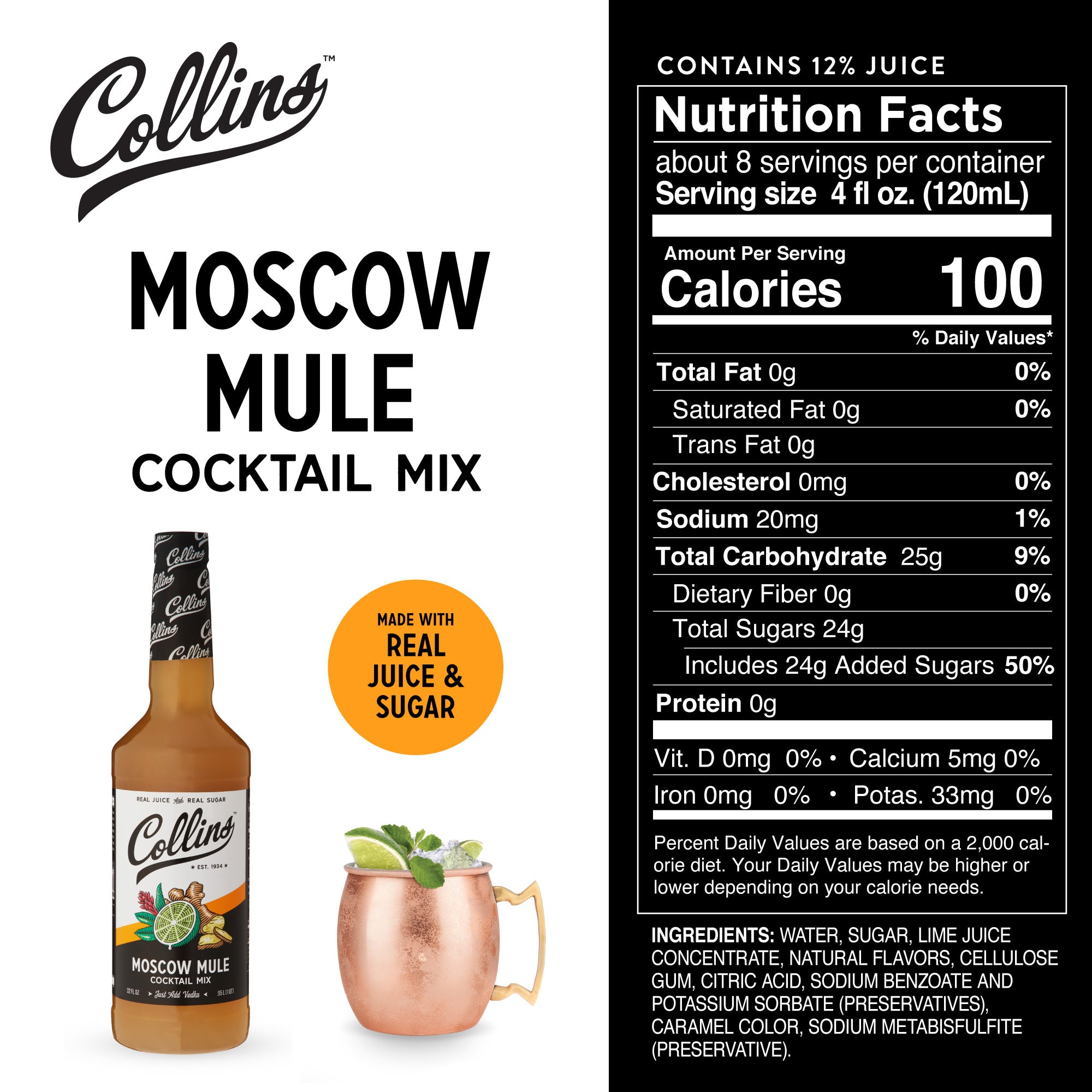 Premium Moscow Mule Cocktail Mix - 32 oz Copper Mug Set | Authentic Ginger Beer Concentrate for Refreshing Summer Drinks | Perfect for Parties, BBQs & Home Bars