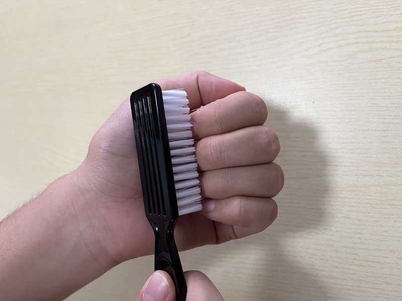 12Pcs Nail Brush Set for Cleaning Fingernails & Toenails - Ergonomic Handle Grip Nail Dust Brush for Manicure & Pedicure - Professional Salon & Home Use Nail Cleaning Tools for Women & Men (Black) - Perfect for Nail Salons, Home Grooming & DIY Nail Care
