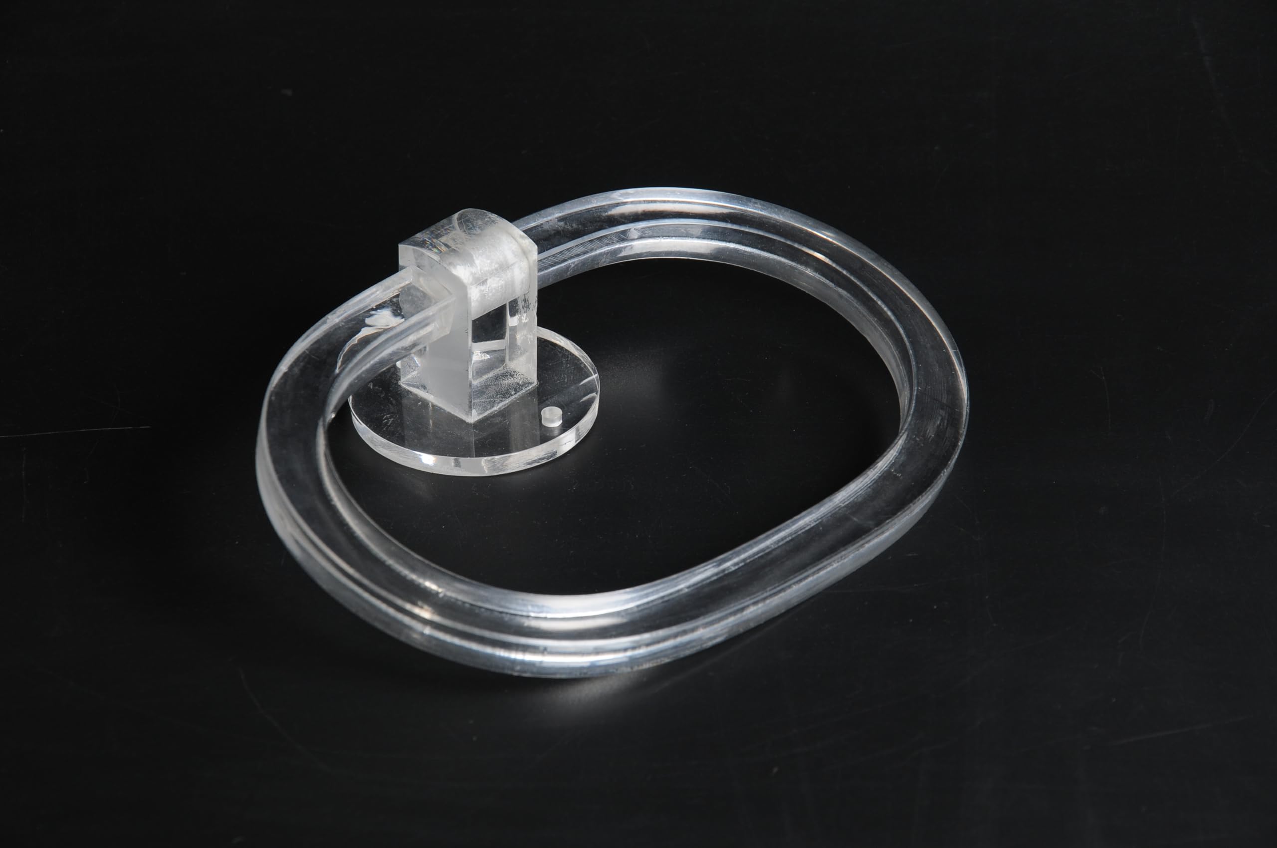 Acrylic Oval Towel Ring - 7.5 Inch Bathroom & Kitchen Accessory for Towel Organization | Perfect for Bathroom, Kitchen, Laundry Room and Bedroom Decor