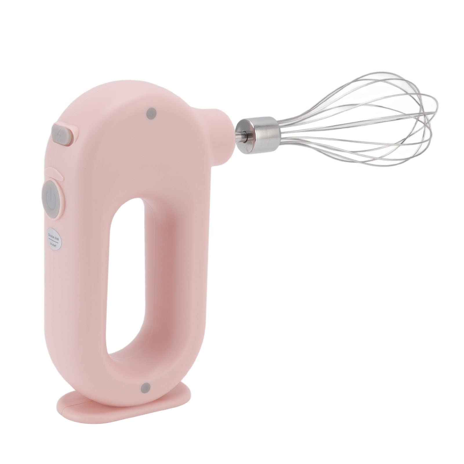 5V 20W Electric Hand Mixer - 3 Speed Anti-Slip Handle Handheld Blender with Egg Beater & Milk Frother, Stainless Steel Kitchen Mixer for Baking, Whipping Cream & Coffee Foam (Pink) - Perfect for Home Baking, Dessert Making & Coffee Preparation