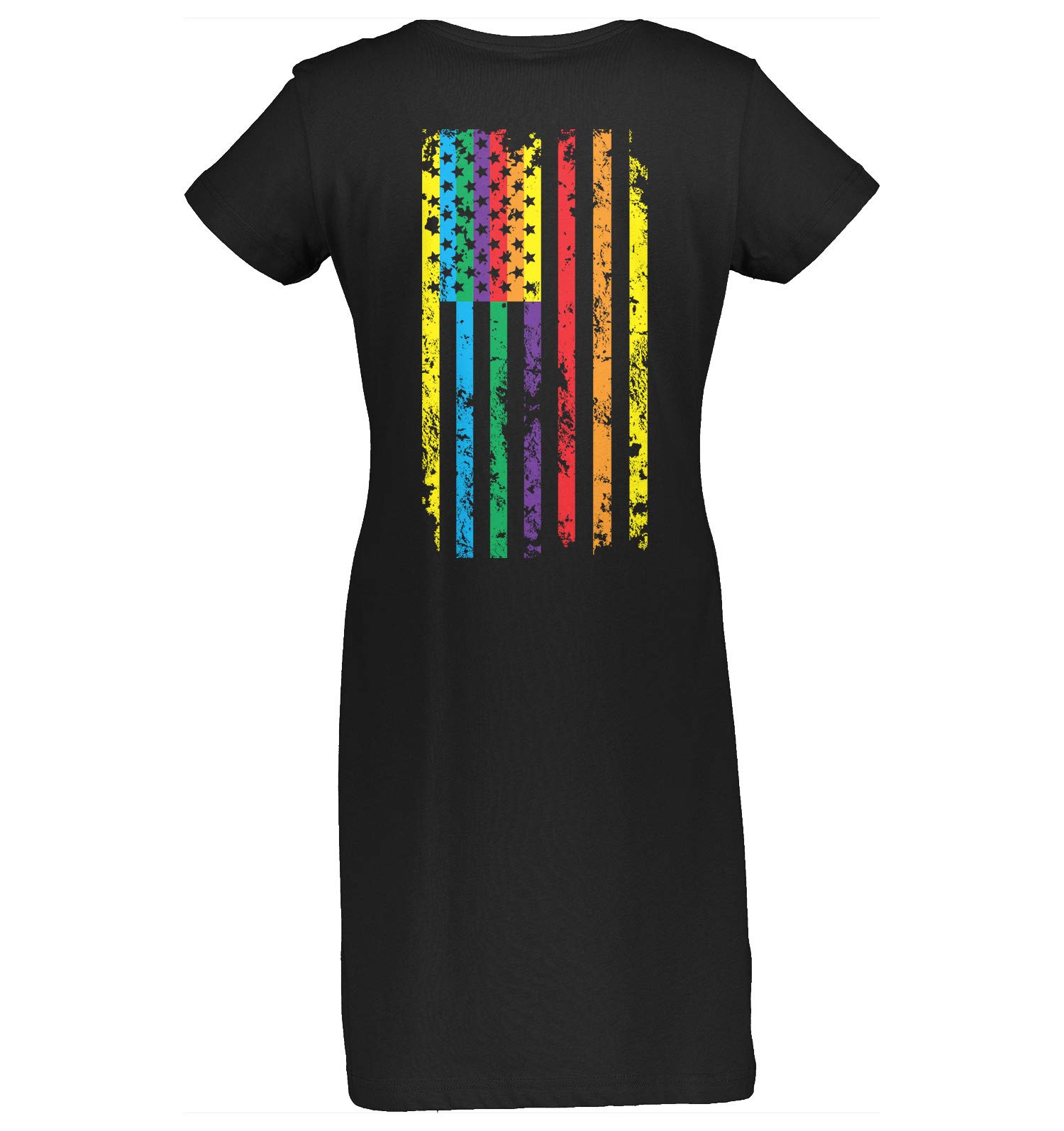 Rainbow American Flag Dress - LGBTQ+ Pride Womens Outfit for Gay Pride Parades & Festivals