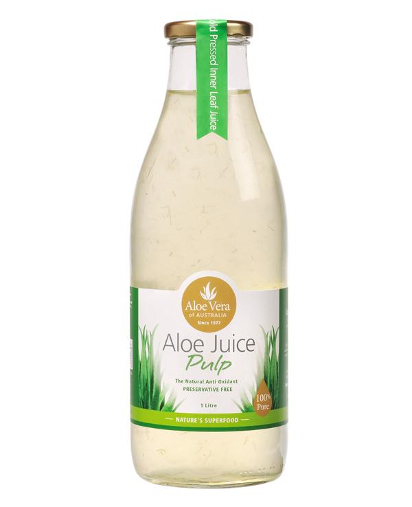 Pure Australian Aloe Vera Juice with Pulp - Organic, Natural Hydration for Skin & Digestion - Perfect for Smoothies, Drinks & Skincare