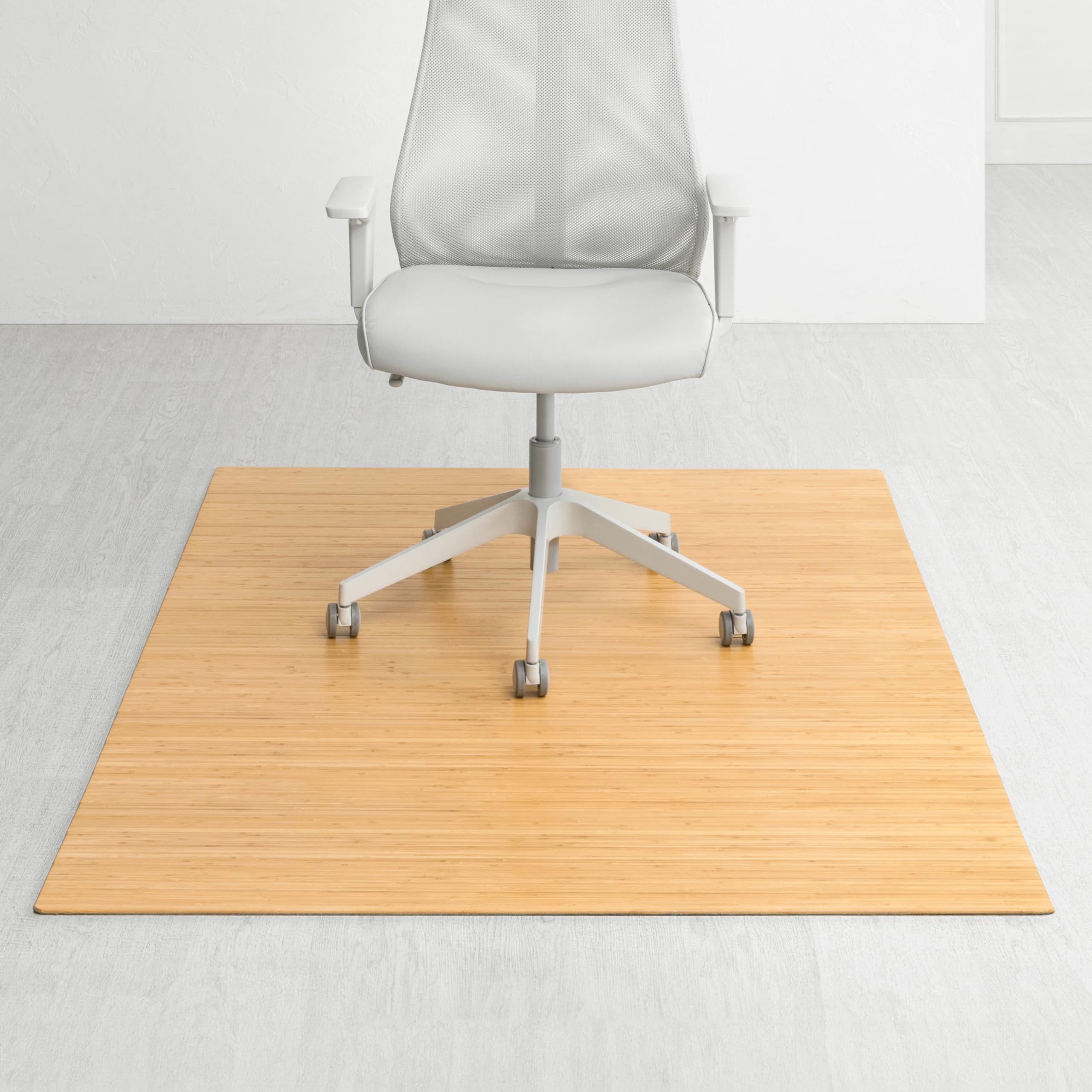 Premium 5mm Thick Bamboo Chair Mat - Anji Mountain Heavy-Duty Office Chairmat for Hardwood Floors | Anti-Slip, Durable Floor Protector for Home & Office Use | Perfect for Rolling Chairs on Wooden Floors