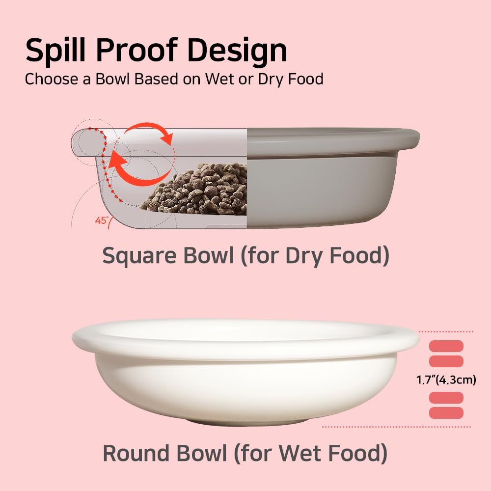 Elevated Cat and Dog Bowls - 6.5