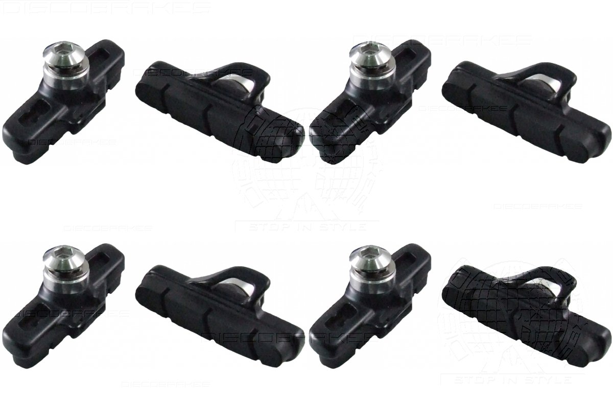 4 Pairs (8 Pads) OBE Campagnolo Super Record 11 Speed Compatible Brake Pads - High Performance Bicycle Brake Pads for Road Bikes, Perfect for Racing and Commuting