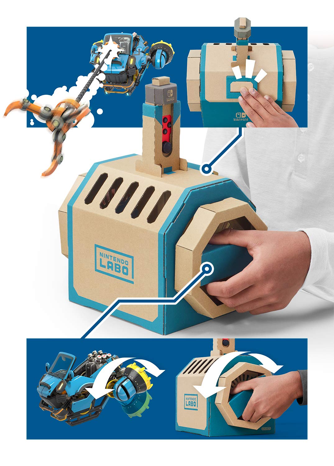 Nintendo Labo Toy-Con 03: Vehicle Drive Kit for Nintendo Switch - Interactive DIY Building Kit with Steering Wheel, Pedal & Key - Fun Educational Toy for Kids & Adults (World Edition) - Perfect for Family Game Nights & STEM Learning Activities