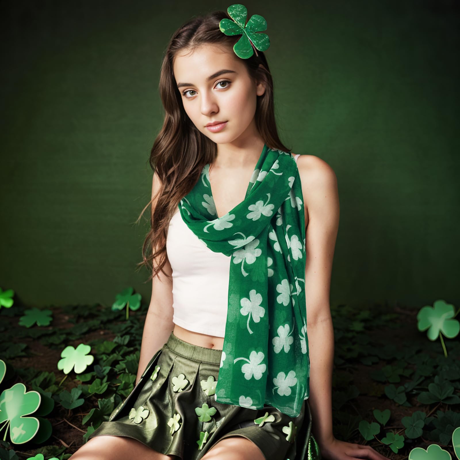 E-Clover Women's Lightweight Fashion Scarf - Soft Shawl Wrap for Spring, Summer & Winter - Perfect for Office, Travel and Casual Outfits