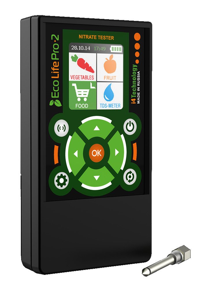 EcoLifePro 2 Nitrate & TDS Water Tester - High Accuracy Food and Water Quality Detector for Baby Food, Meat, Fish, Vegetables, Fruits | Fast Home Testing Kit | Perfect for Kitchen Safety, Aquarium Monitoring & Hydroponic Gardening