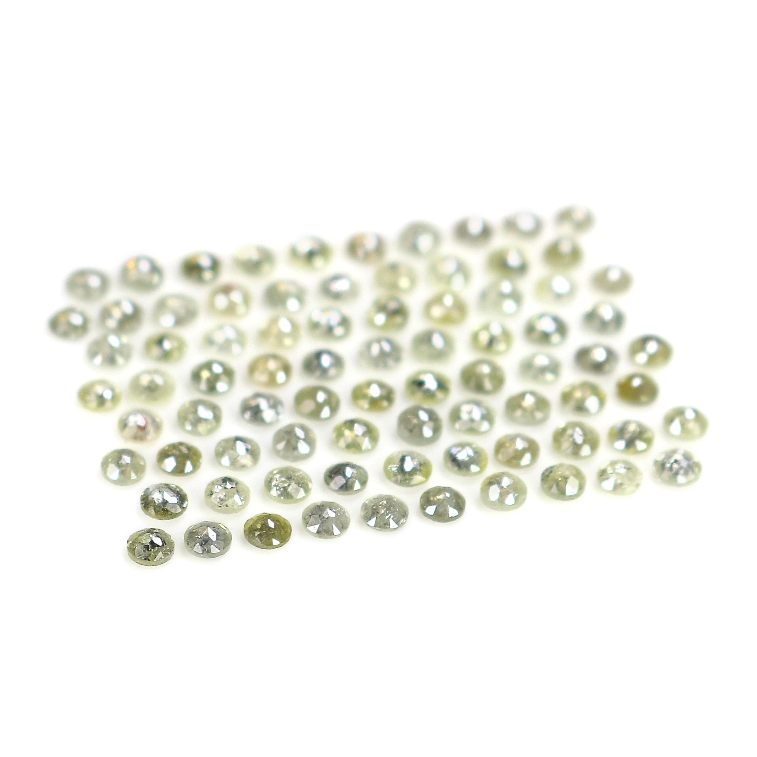 3.23 CT Natural Loose Grey Round Rose Cut Diamond - 2.10mm Premium Loose Gemstone for Jewelry Making, Engagement Rings & Fine Collections
