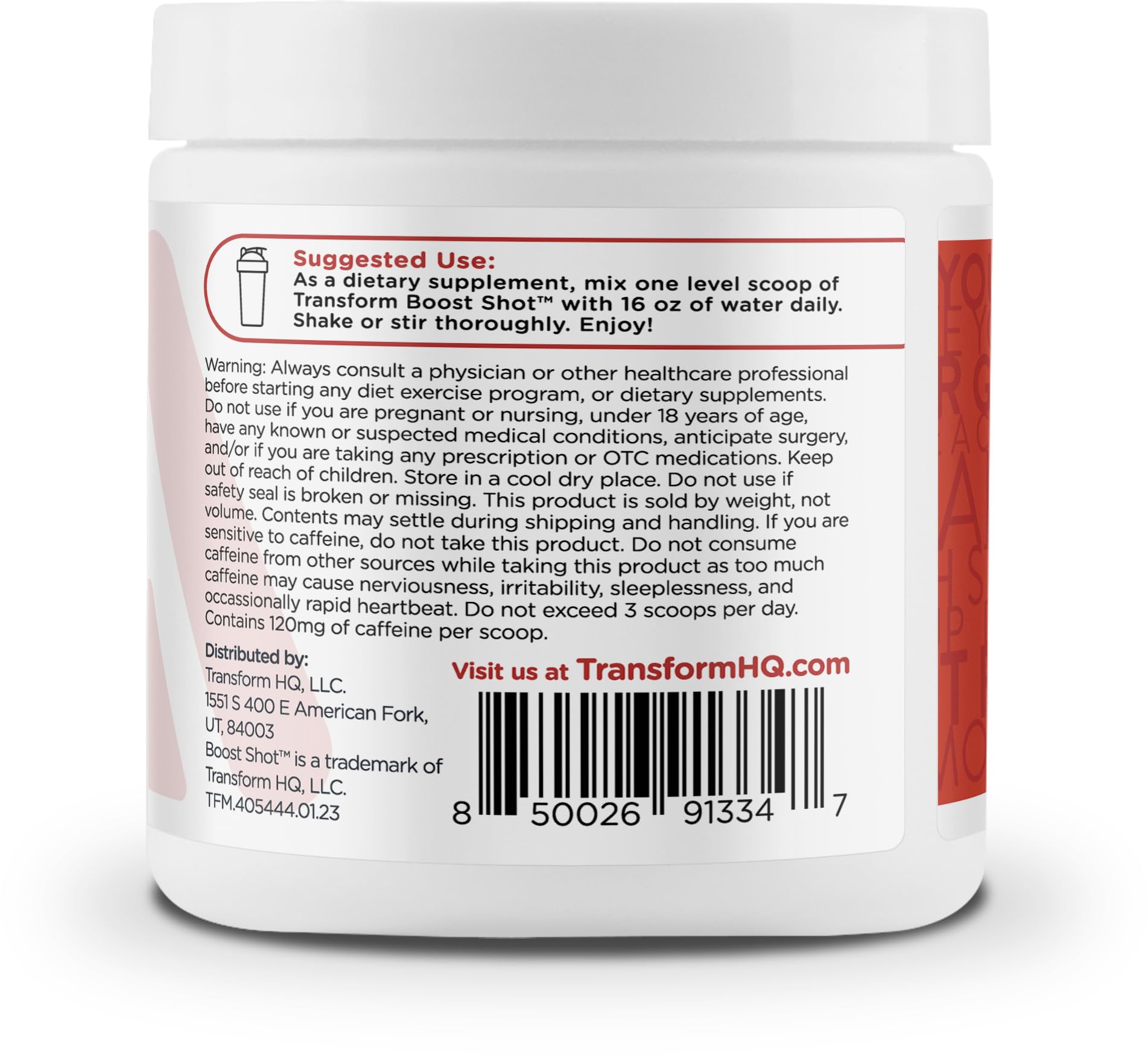 TransformHQ Everyday Boost Shot 28 Servings - Fruit Punch Flavor | Non-GMO, Gluten-Free, Vegan Energy Drink | Perfect for Workouts, Travel & Daily Energy Boost