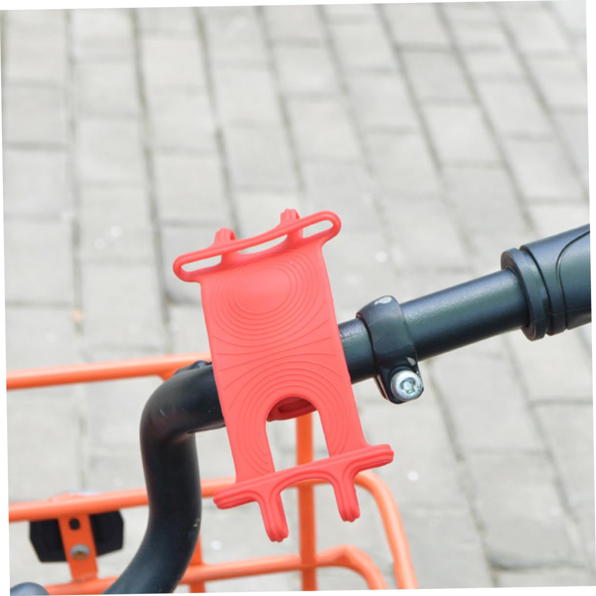 Universal Phone Mount for Biking - Adjustable Silicone Phone Holder for Mountain Biking, Cycling & Outdoor Sports | Red | Easy Installation | Secure Grip for Phones