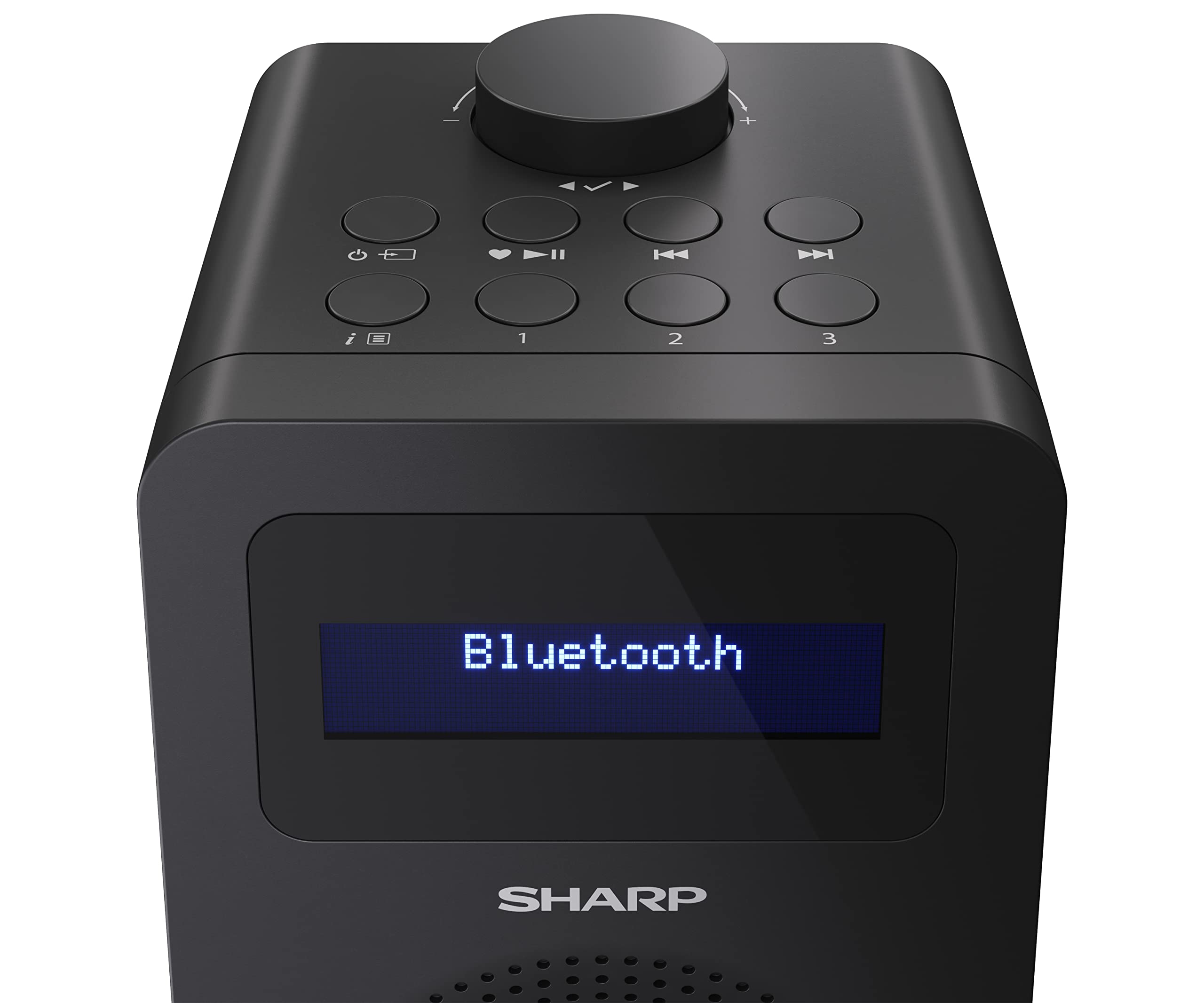SHARP DR-430(BK) Digital Radio with Bluetooth 5.0 | DAB+/FM Radio | Dual Alarm Clock | 40 Presets | DRC Audio | Mains Powered | Midnight Black - Perfect for Bedroom, Kitchen, Office & Living Room