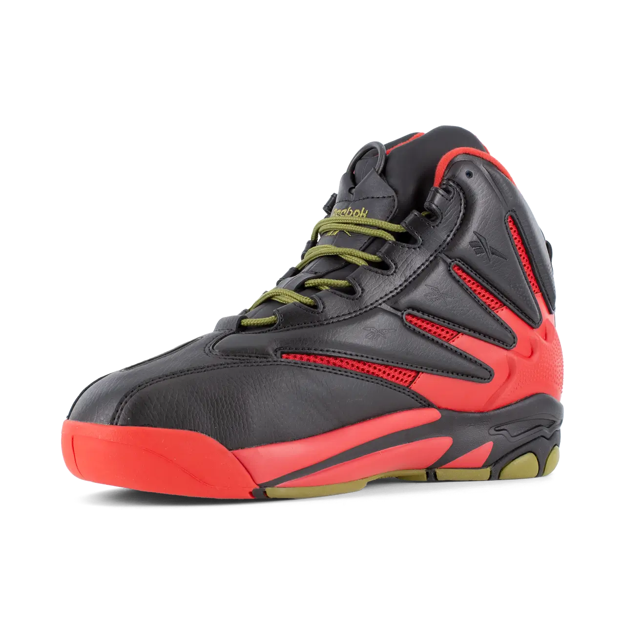 Blast Composite Toe Metguard Work Boots for Men - Black/Red Safety Shoes - Lightweight, Slip-Resistant & Electrical Hazard Protection - Ideal for Construction, Warehouse & Industrial Work