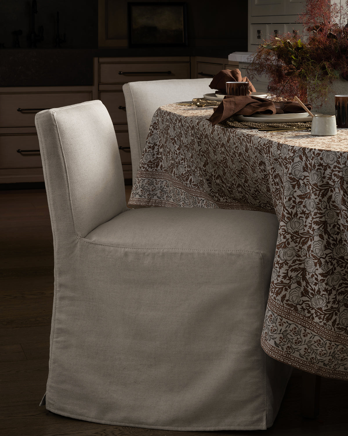 Olivier Slipcover Dining Chair - Washable Fabric Upholstered Seat Covers - Modern Home & Office Furniture for Dining Room, Kitchen, Living Room - Perfect for Family Gatherings & Dinner Parties