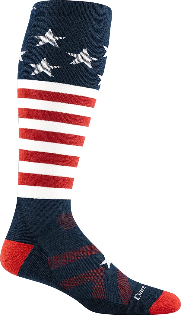 Darn Tough Captain America Cushion Socks for Men - Moisture-Wicking, Cushioned Hiking & Everyday Socks - Perfect for Outdoor Adventures, Work & Casual Wear