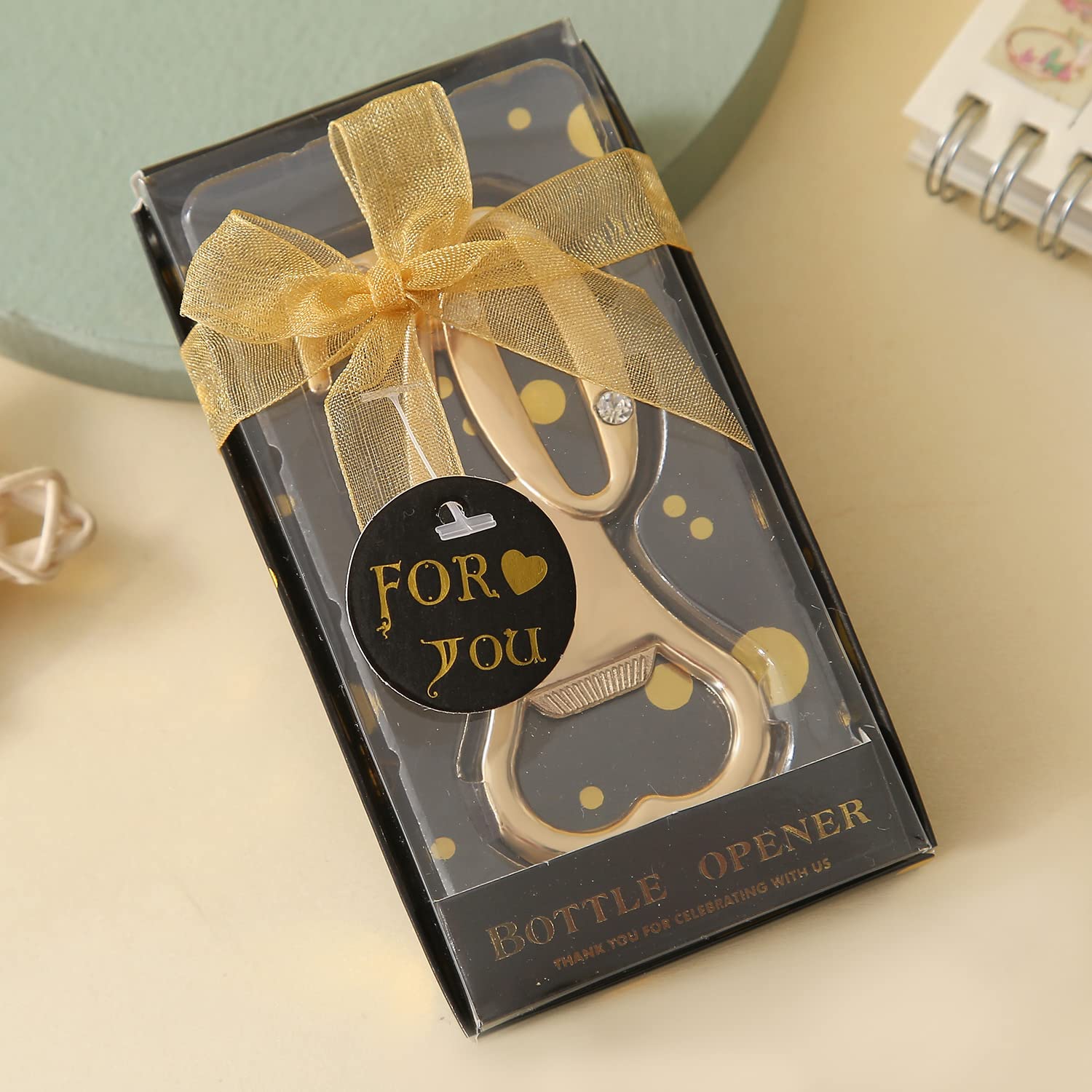 12 Pack 70th Birthday Bottle Openers - Gold & Black Party Favors for 70th Birthday, Anniversary, Retirement Gifts - Perfect for Weddings, Milestone Celebrations & Home Decor (12 Count)