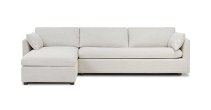 Argos Left Facing Sleeper Sectional Sofa Bed - Convertible L-Shaped Couch with Pull-Out Bed, Modern Fabric Upholstery for Living Room, Guest Room & Small Spaces