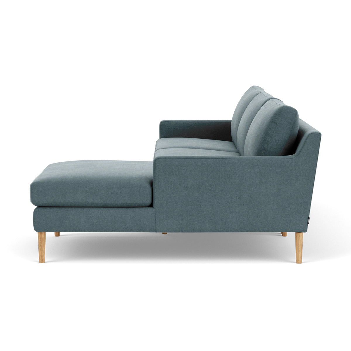 Astha Fabric Right Chaise Sofa - Modern Upholstered Sectional Couch for Living Room, Lounge & Small Spaces
