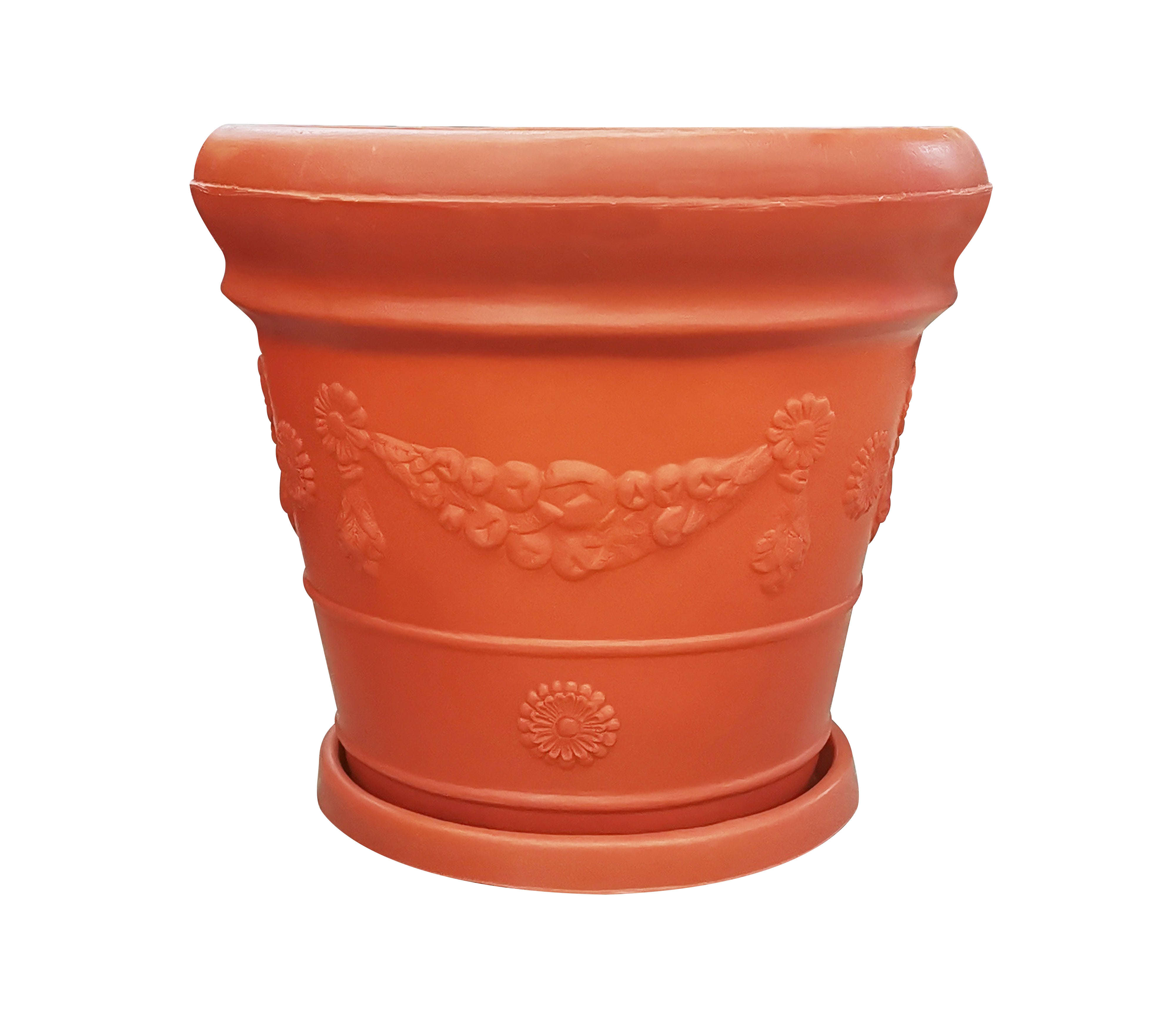 30cm Terracotta Conical Matero - Handmade Decorative Glass Vase for Home, Office, or Wedding Centerpiece Decor