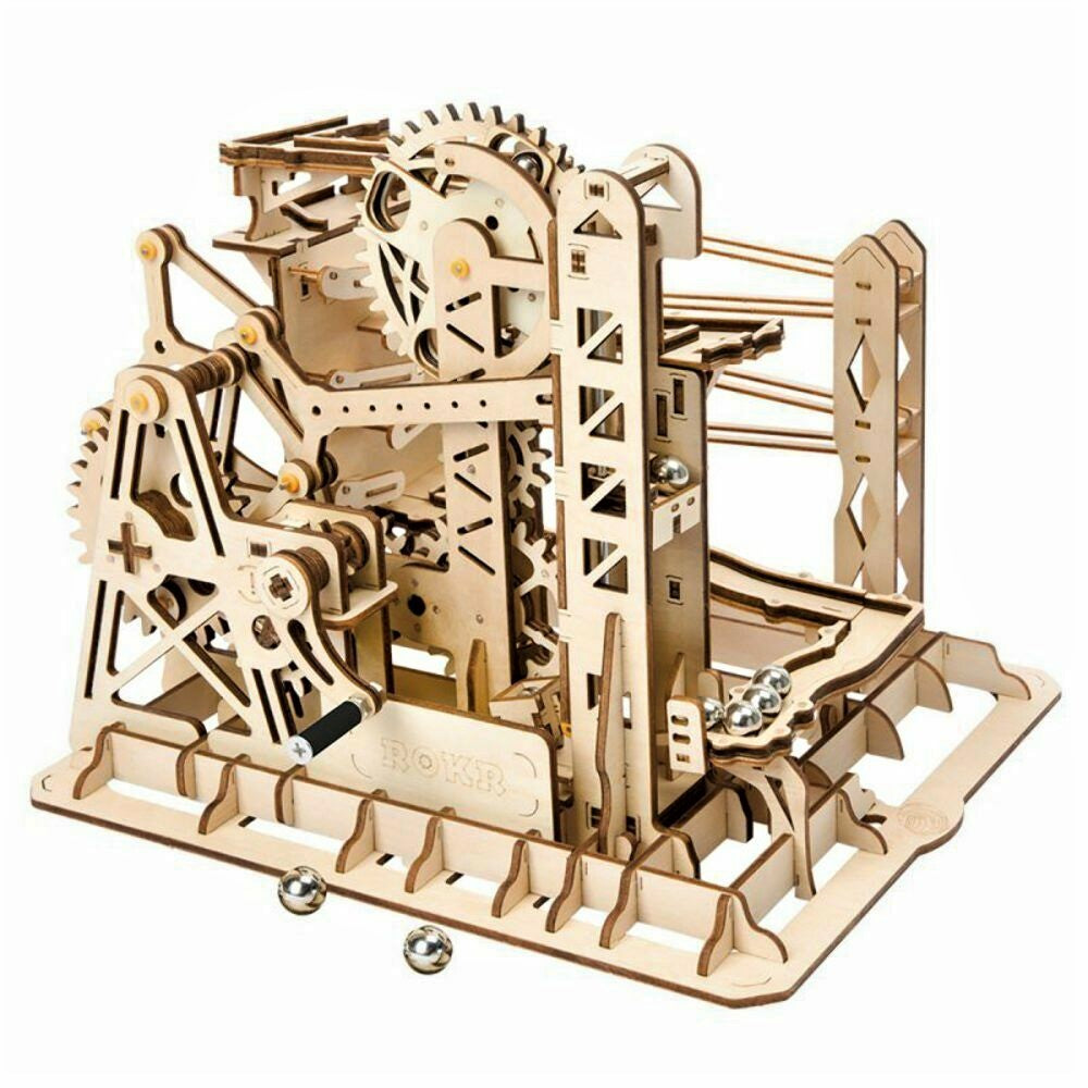 Robotime 3D Marble Run Marble Explorer Wooden Construction Kit - STEM Educational Building Toy for Kids, DIY Marble Maze Game for Home & Classroom Learning Activities