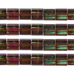 5x5mm 2-Hole Light Emerald Transparent AB Japanese Glass Beads - 250g Bulk Bag for Jewelry Making, DIY Crafts & Scrapbooking