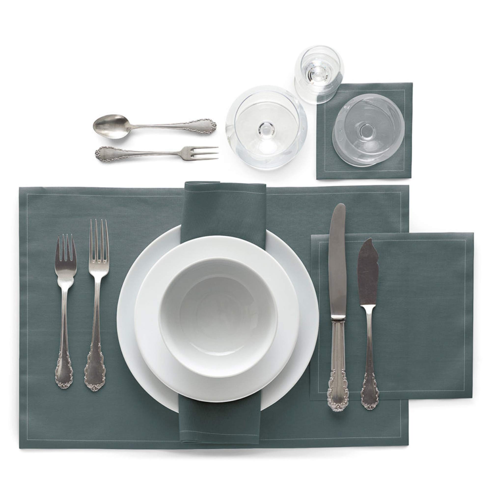 Premium Linen Napkins Set of 20 - Soft & Absorbent Eco-Friendly Cloth Dinner Napkins for Everyday Use, Parties & Fine Dining