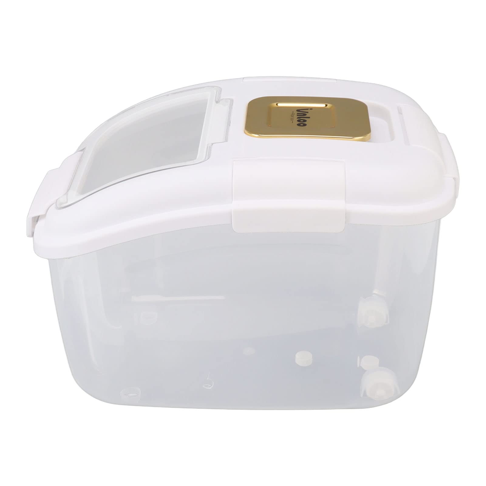 White Rice Storage Box with Lid - Large Cereal & Food Containers for Kitchen Organization | Pantry & Countertop Use