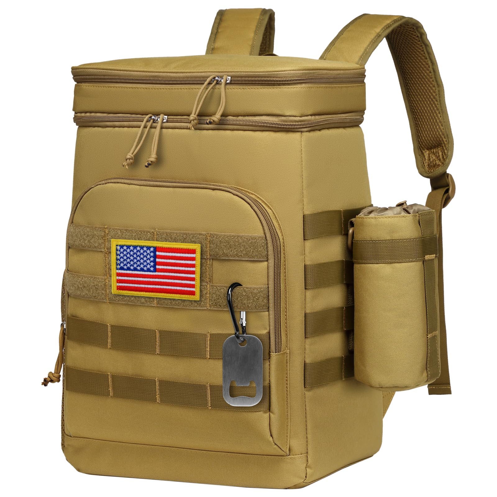 TACTICISM 33 Can Backpack Cooler - Insulated Waterproof Tactical Lunch Bag for Men, Leak Proof Soft Cooler Backpack for Work, Hiking, Camping & Outdoor Adventures