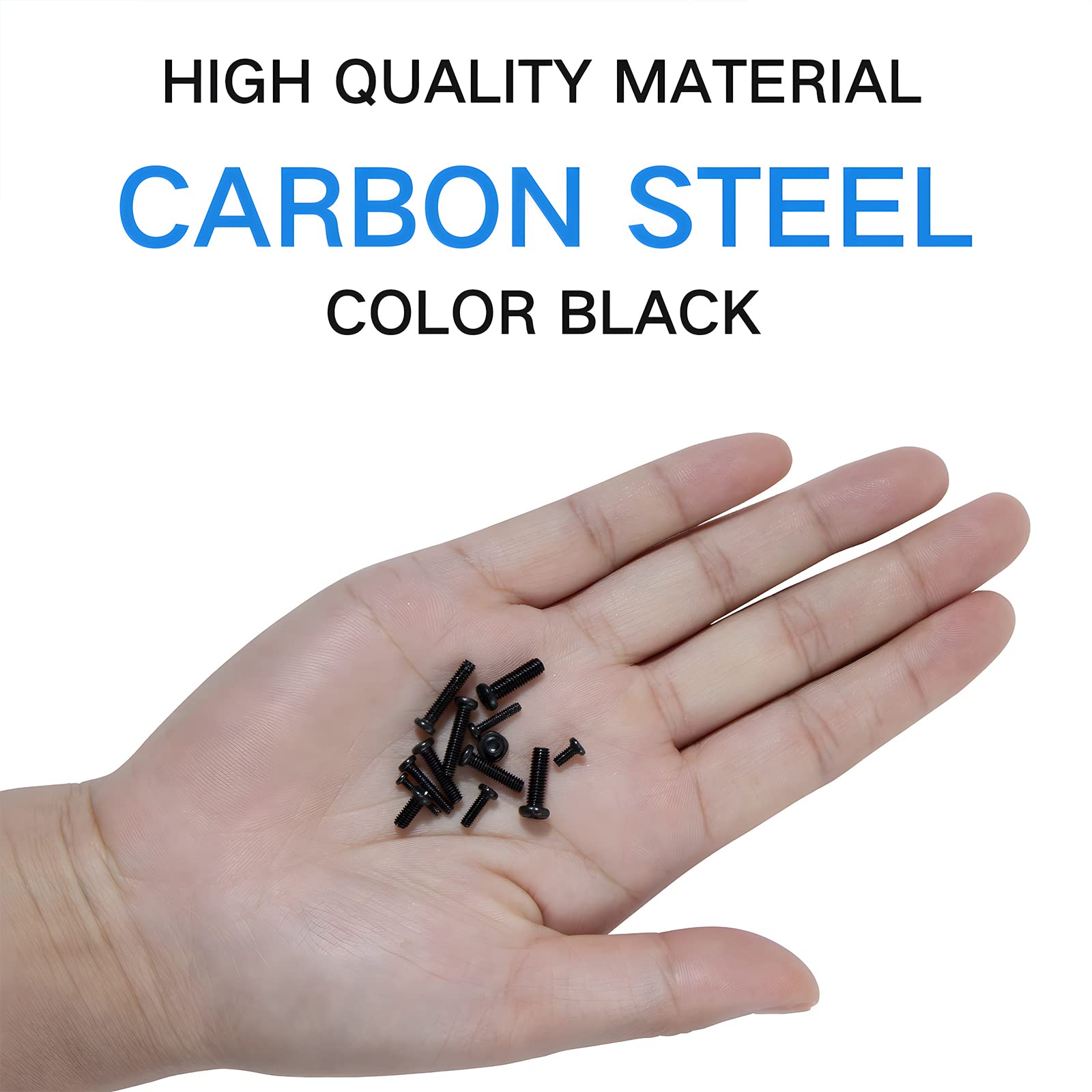 Zmbroll 1320Pcs Laptop Screws Kit - Black Pan Head for Notebook, Phone, Watch Repair